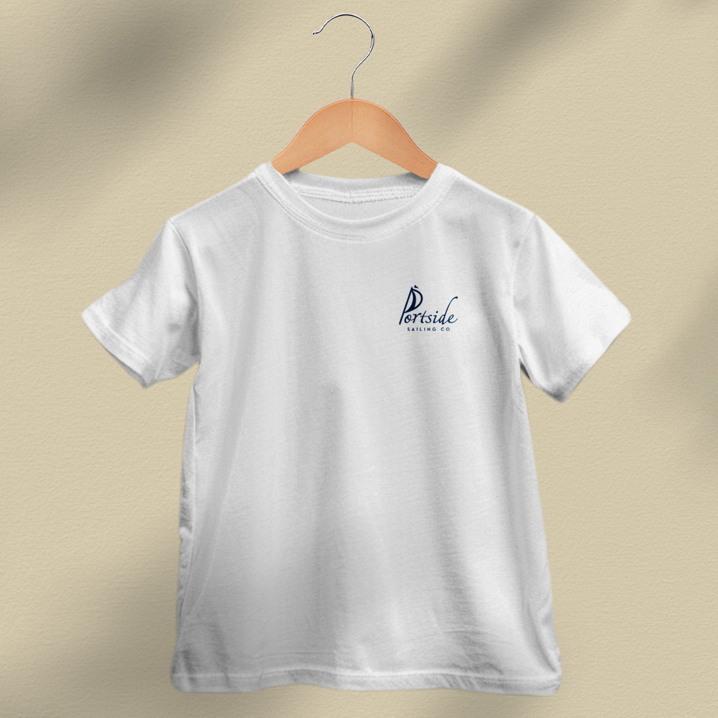 White Pensacola tshirt PCOLA Nautical flags florida Portside sailing co. Designed by Portside Sailing Co.