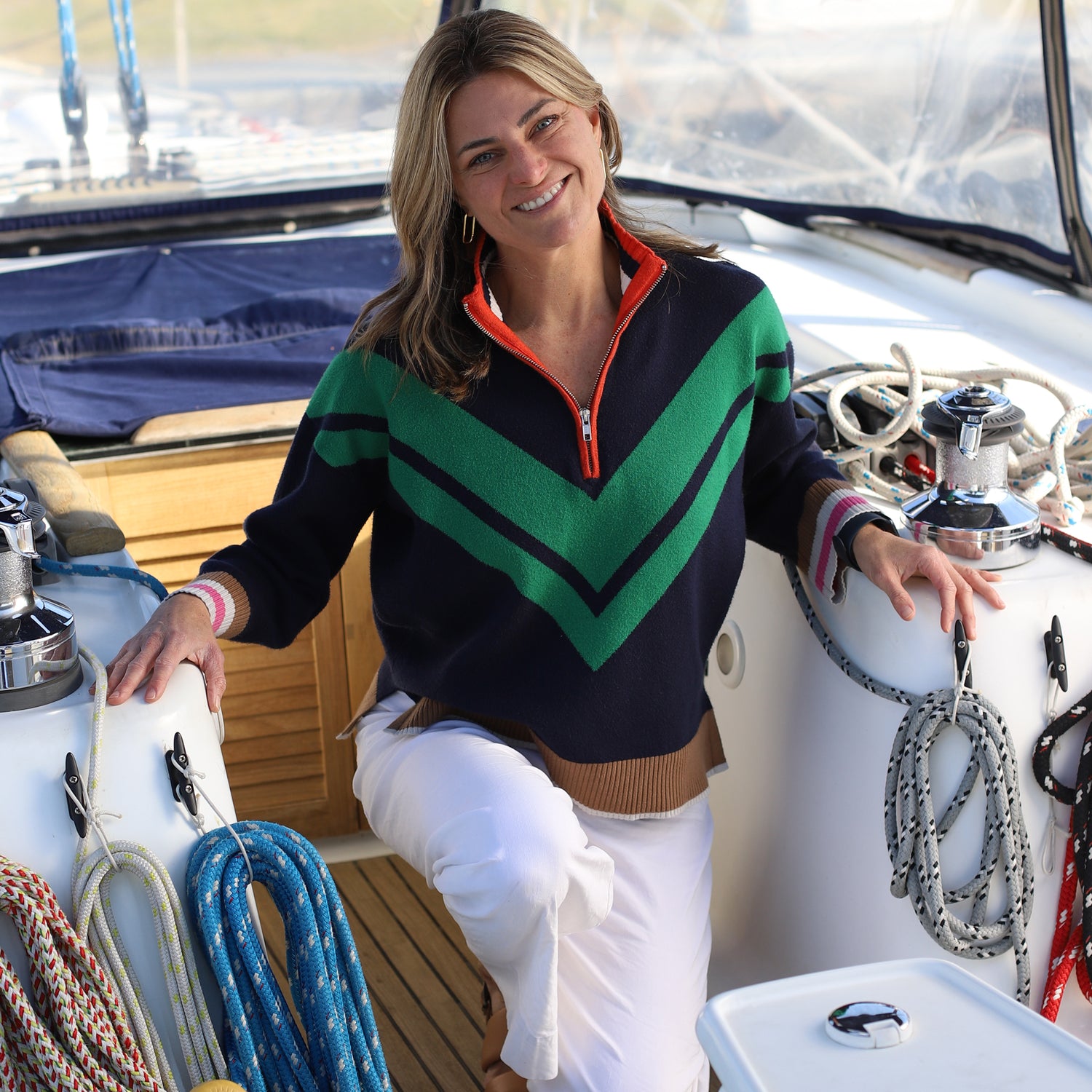 Jen Watts Soule Portside Sailing Co. Founder Women owned nautical apparel brand based in Pensacola Florida.