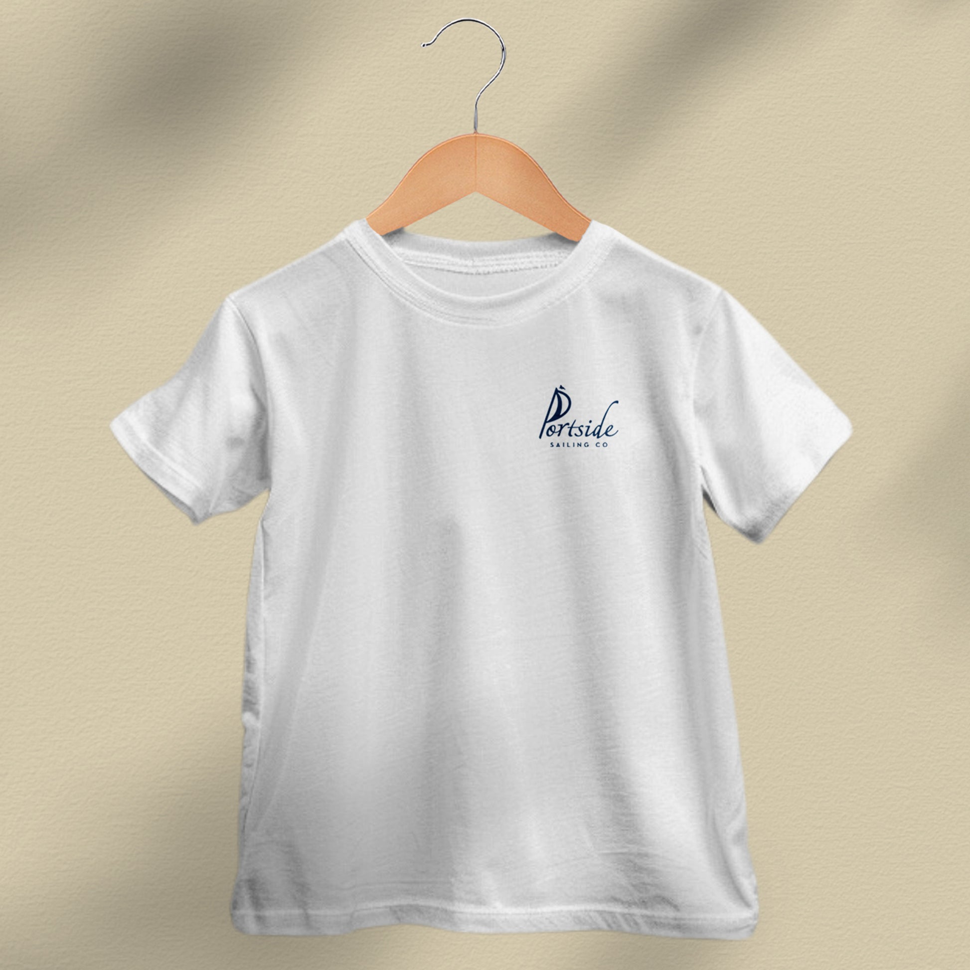 White Pensacola tshirt PCOLA Nautical flags florida Portside sailing co. Designed by Portside Sailing Co.